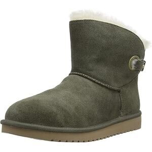Koolaburra by UGG Remley Sherpa Lined Mini Boots Gray US 8 EU 39